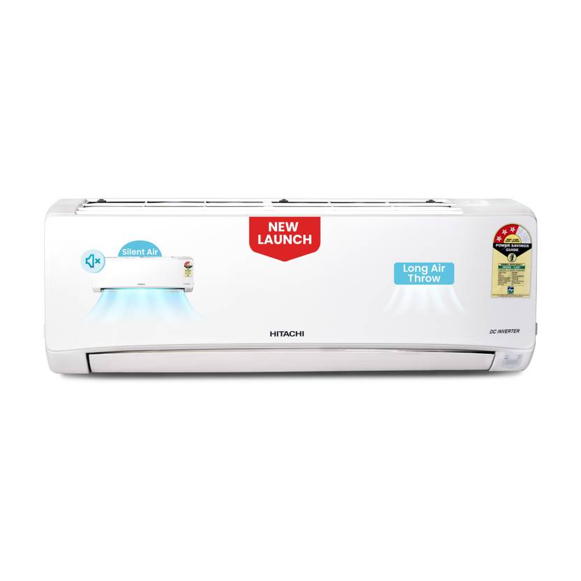 Hitachi 2025 Model 1 Ton 3 Star Split Inverter AC (RAC.312WCBIE, RAK.E312PCBIB, RAS.E312PCBIB., White)-1