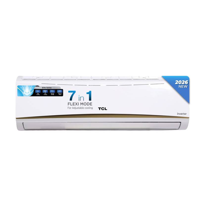 TCL 2026 Model 1.5 Ton 5 Star Split Inverter 7 Step Convertible with Powerful and Fast cooling, 4 Ways Swing, Blue Fin and Fungal Protection, Energy (TAC-18CSD/EV5AM, White)