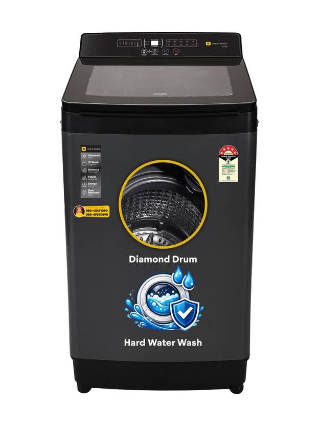 Realme TechLife 8 kg with Smart Sensors and Powerful Motor Fully Automatic Top Load Washing Machine Grey (RMTL805NNNPG)