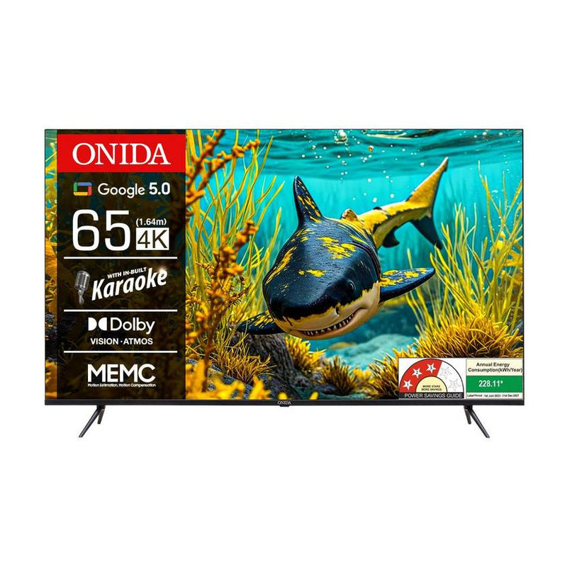 Onida Karaoke Series 164 cm (65 inch) Ultra HD (4K) LED Smart Google TV with Google 5.0, MEMC (65UGID)-1