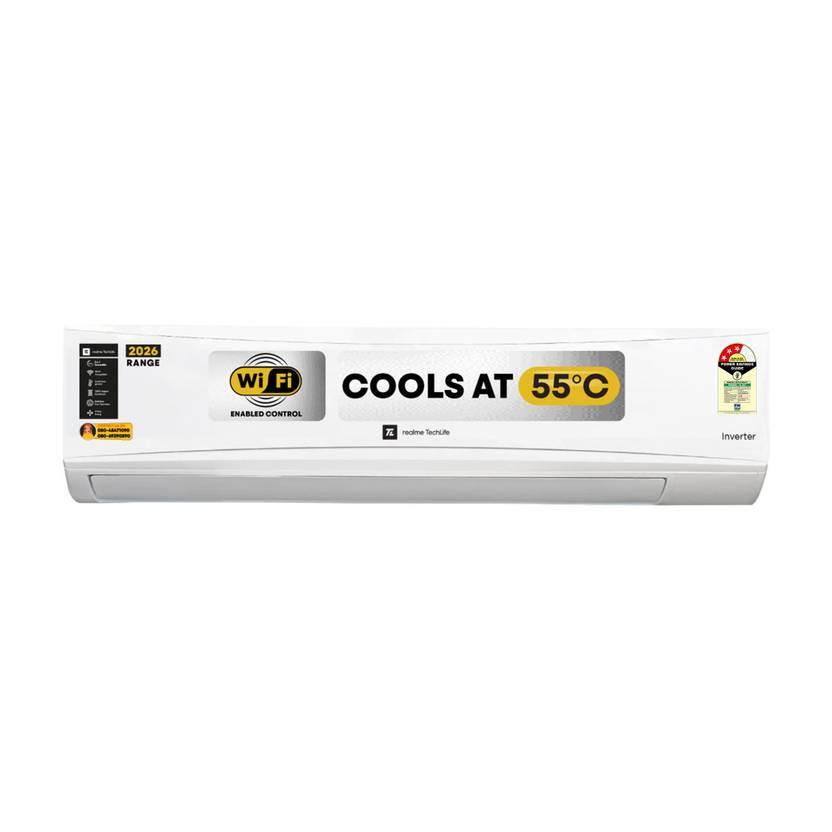 Realme TechLife 2026 Model 1 Ton 3 Star Split Inverter with Wi-fi AC (103IAA26WRMS, White)-1
