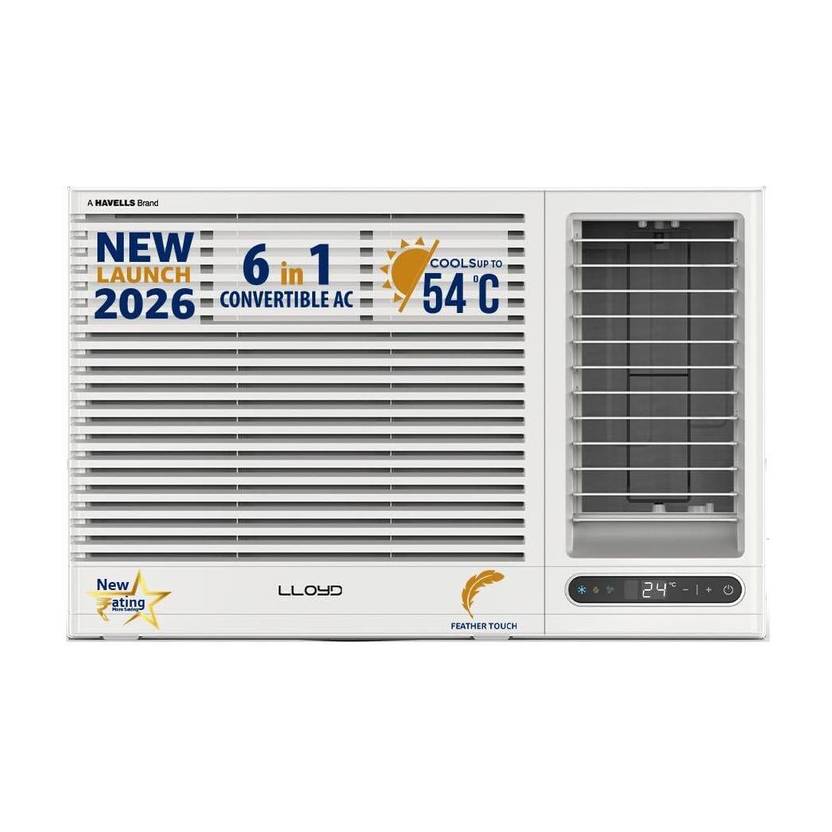 Lloyd 2026 Model 1.5 Ton 3 Star Window Inverter AC (GLW18I3AGSPR, White)-1