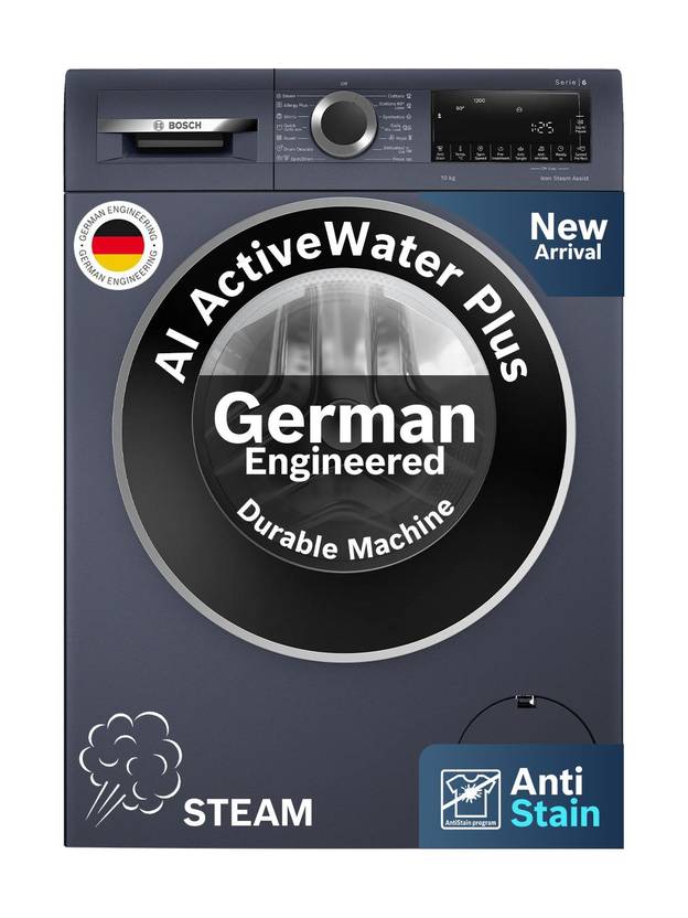 Bosch 10 kg Fully Automatic Front Load Washing Machine Black, Grey (WGA252ZPIN)