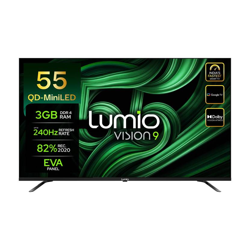 Lumio Vision 9 139 cm (55 inch) Ultra HD (4K) Mini LED Smart Google TV 2026 Edition with 4K 144Hz 1080p 240Hz HDR Dolby Vision + Atmos and 800 Nits (EPIC3-ADSI)-1