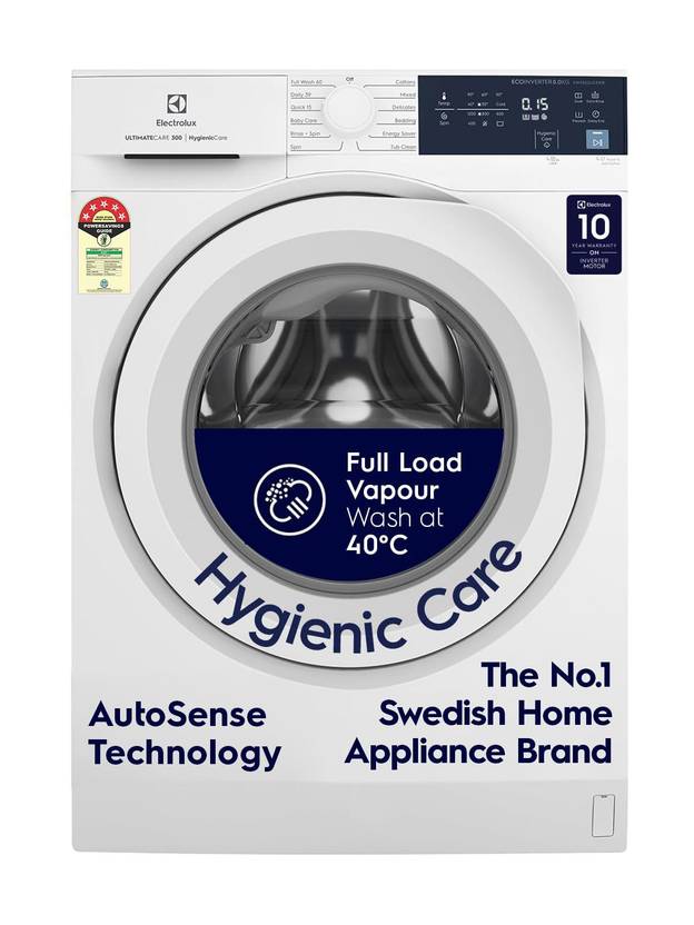 Electrolux 8 kg 5 Star Inverter Fully Automatic Front Load Washing Machine (UltimateCare 300, EWF8024D3WB, HygienicCare, White)-2
