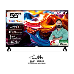 Foxsky 139.7 cm (55 inch) Ultra HD (4K) Mini LED Smart WebOS TV 2026 Edition with 2.1CH Audio System Tuned by 40W, Native 60Hz Refresh Rate (FS55MINILED)-1