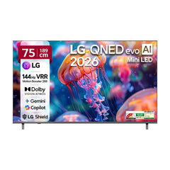 LG AI QNED evo 82 189 cm (75 inch) Ultra HD (4K) Mini LED Smart WebOS TV 2026 Edition with Dynamic QNED Color Pro, Mini LED with Precision HDR Master (75QNED82BLA)-1