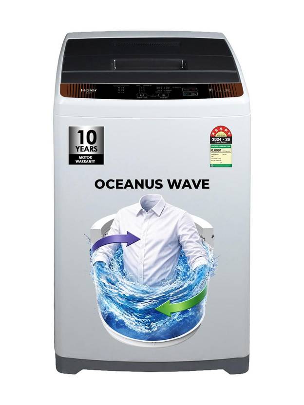 Haier 7 kg Fully Automatic Top Load Washing Machine Silver (HWM70-FEN)-1