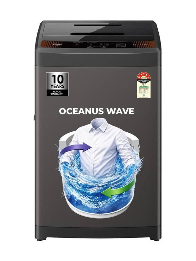 Haier 7 kg Fully Automatic Top Load Washing Machine Brown, Grey (HWM70-FES5N)-1