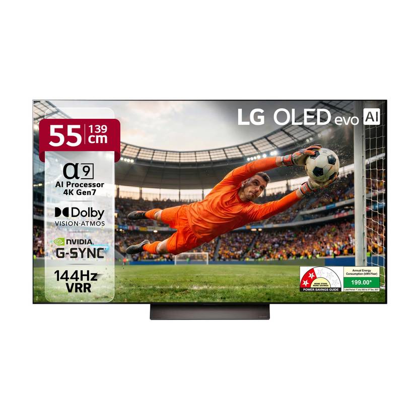 LG AI TV OLED evo C4 139 cm (55 inch) OLED Ultra HD (4K) Smart WebOS TV with Alpha 9 AI Processor 4K Gen7 (OLED55C46LA)