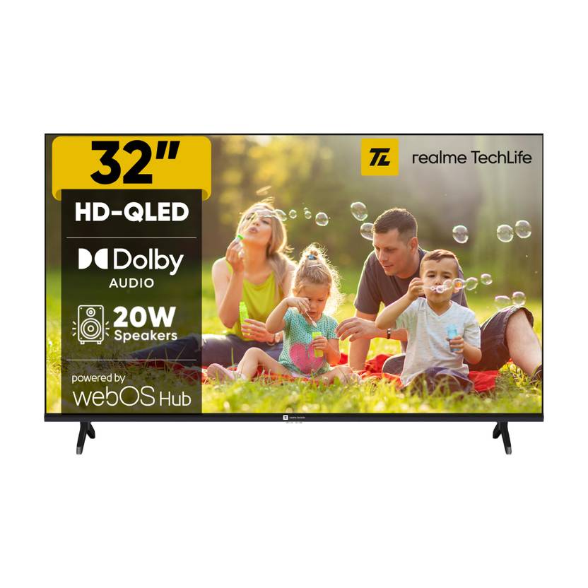 Realme TechLife 80 cm (32 inch) QLED HD Ready Smart WebOS TV 2026 Edition (32HDWQRVVTQ)-1