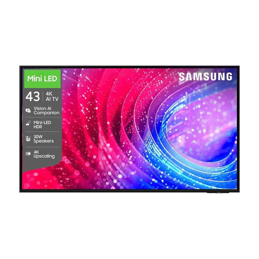 Samsung Vision AI 108 cm (43 inch) Ultra HD (4K) Mini LED Smart Tizen TV 2026 Edition with Vision AI Companion 30W Powerful Speakers Mini LED HDR (UA43M2EHAULXL)