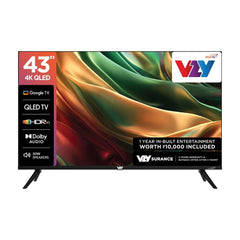 VZY by DishTV with DTH & OTT Subscription 109 cm (43 inch) QLED Ultra HD (4K) Smart Google TV 2026 Edition with 1-Year Premium Bundled Content (A43UHQG5X)-1