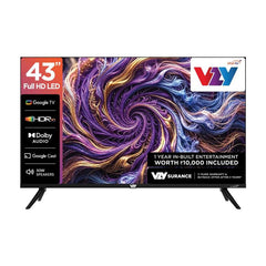 VZY by DishTV with DTH & OTT Subscription 109 cm (43 inch) Full HD LED Smart Google TV 2026 Edition with 1-Year Premium Bundled Content (200+DTH (A43FDLG5X))-1