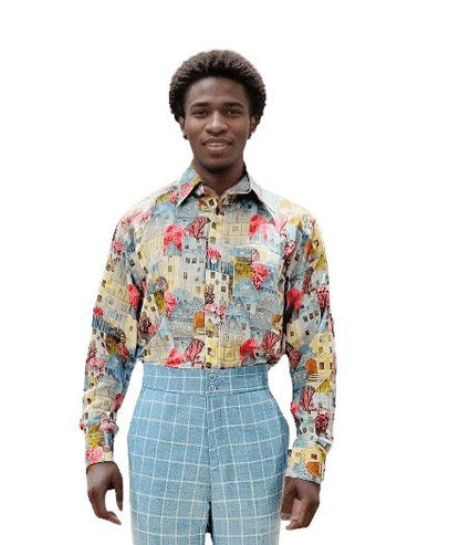 Relaxed Fit Printed Formal Men Shirt