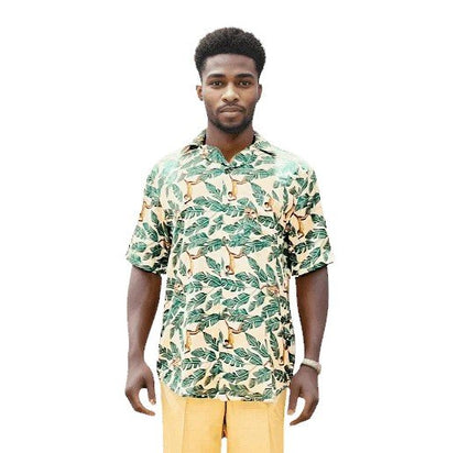 Relaxed Fit Printed Satin Shirt