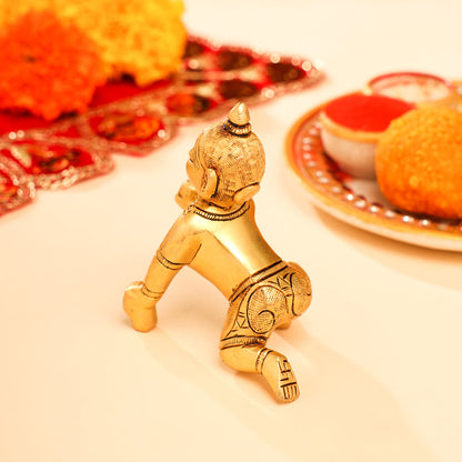 Brass Laddu Gopal Idol (3 Inch)
