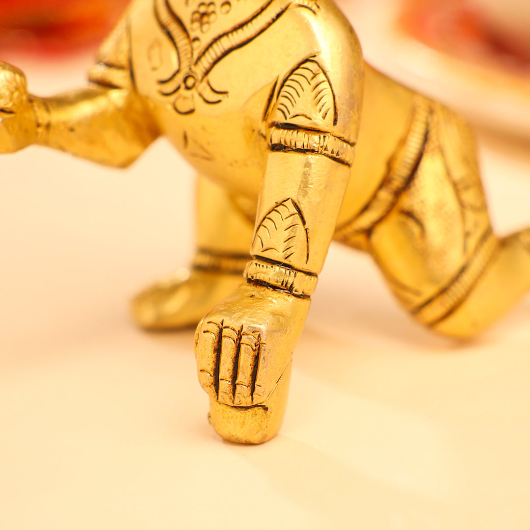 Brass Laddu Gopal Idol (3 Inch)