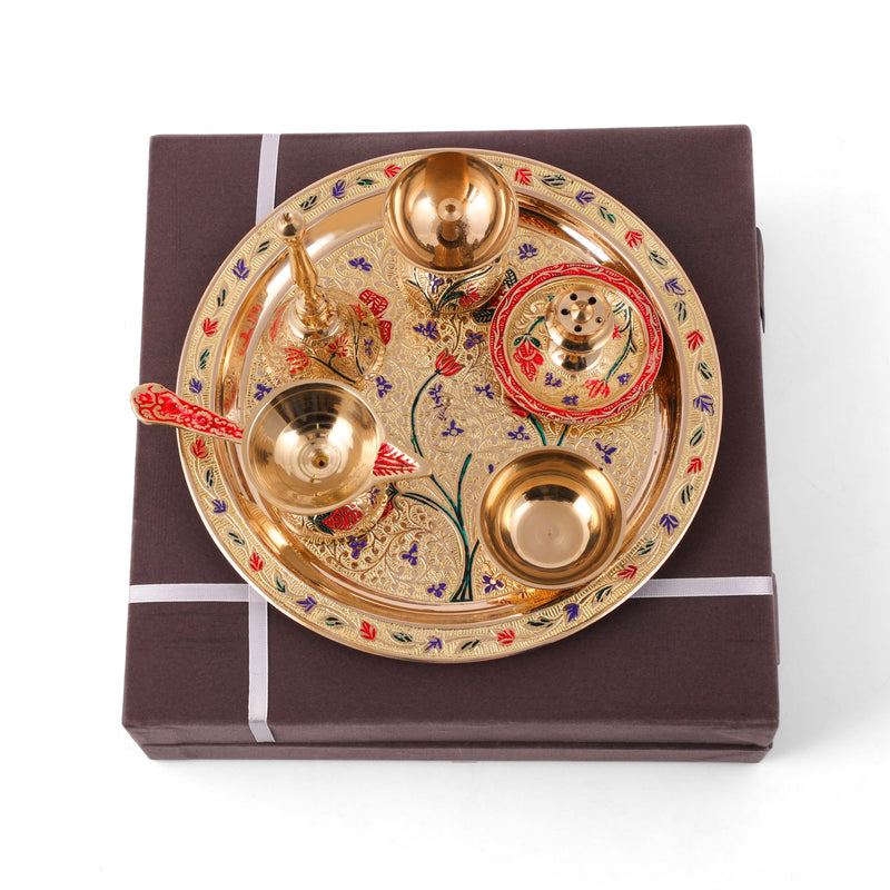 Meenakari Pooja (Set of 7) 8 inch