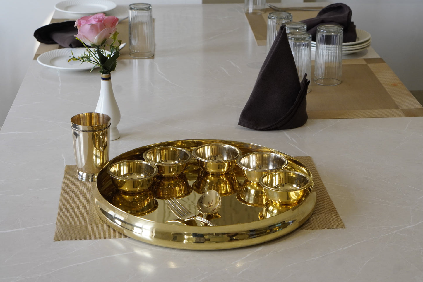 Brass Cut Die Dinner Set