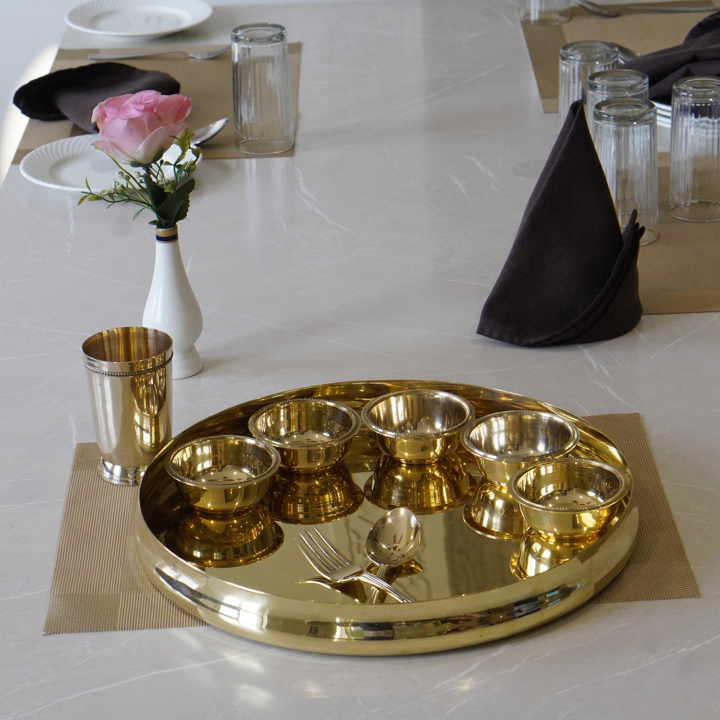 Brass Cut Die Dinner Set