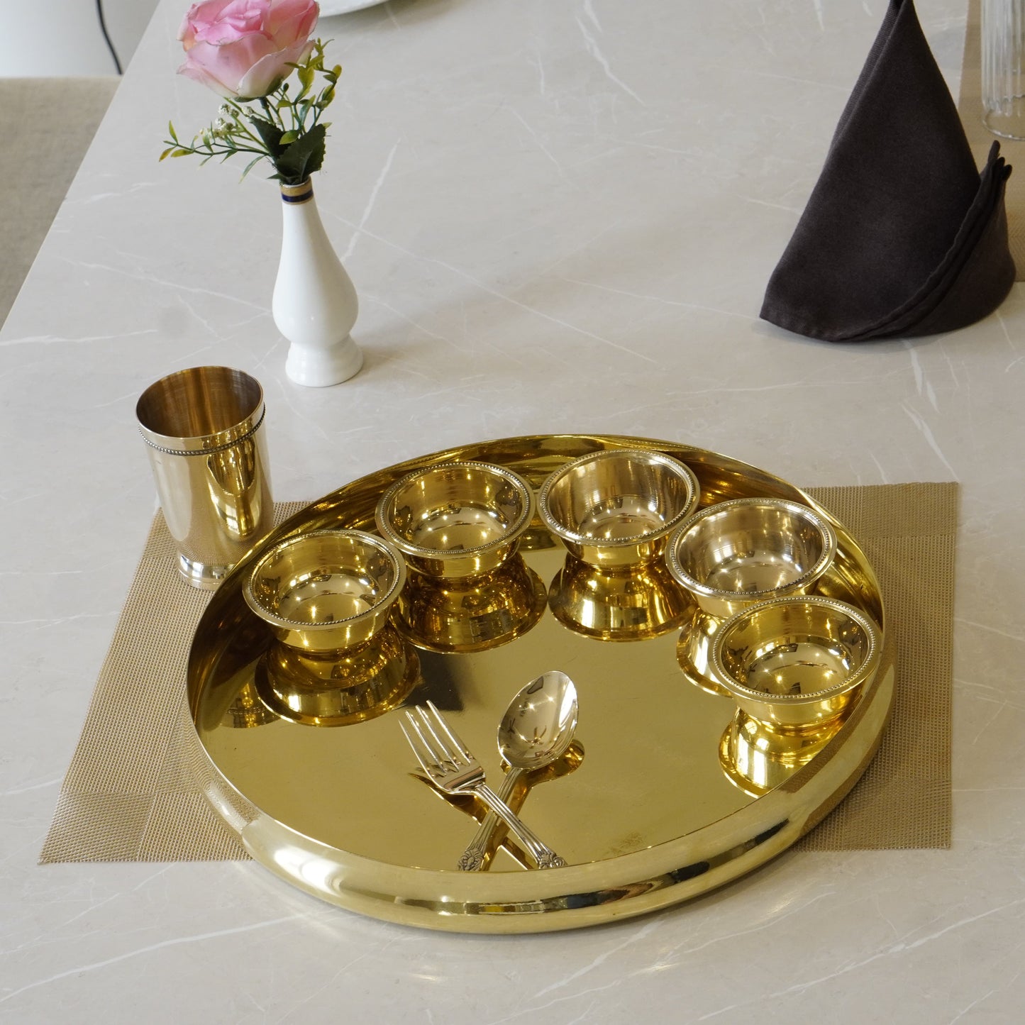 Brass Cut Die Dinner Set