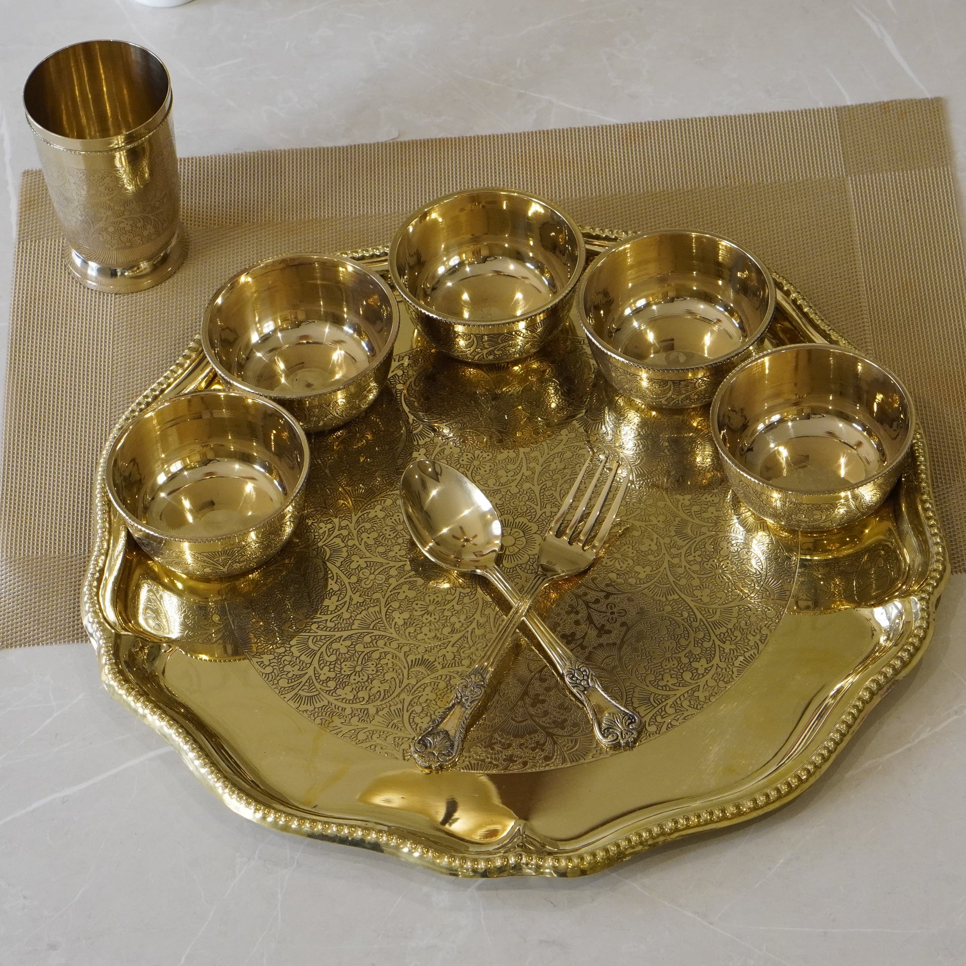 Brass Star Plate Dinner Set