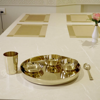 Bronze / Kansa Thali Set Glossy Finish