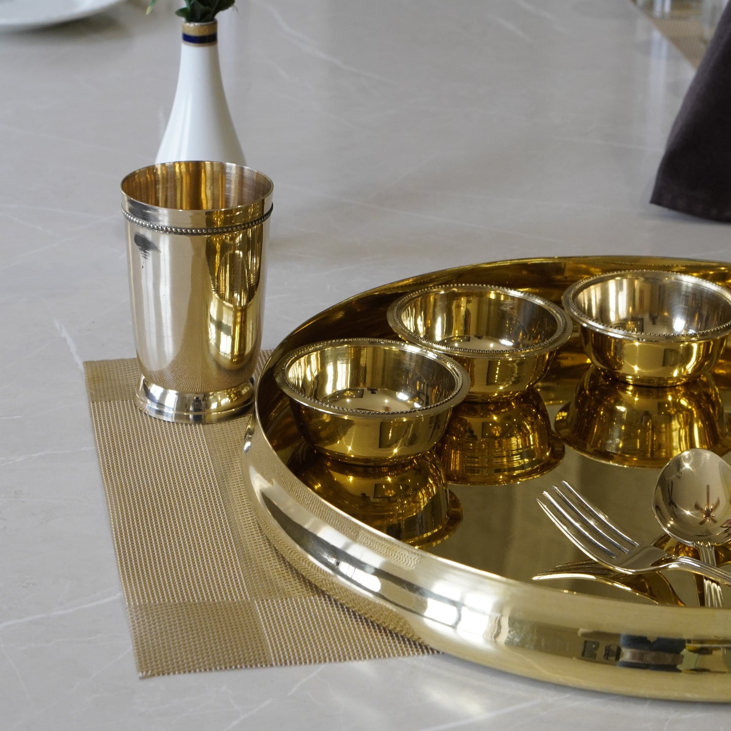 Brass Cut Die Dinner Set