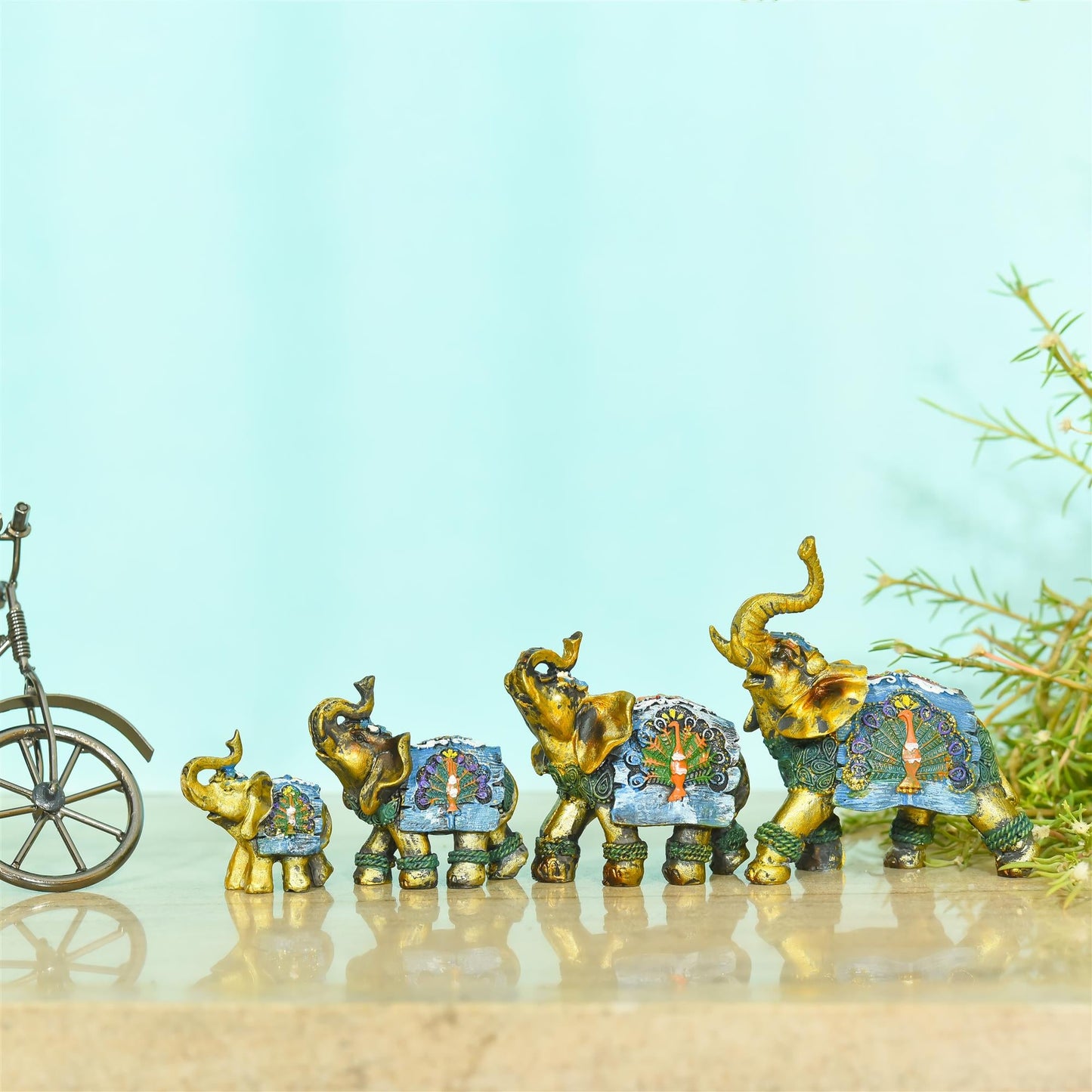 Polyresin Elephant Family Set