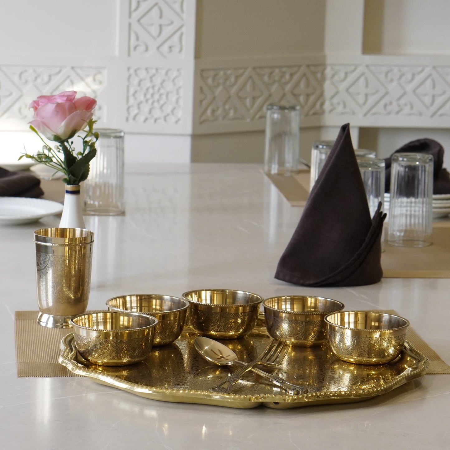Brass Star Plate Dinner Set