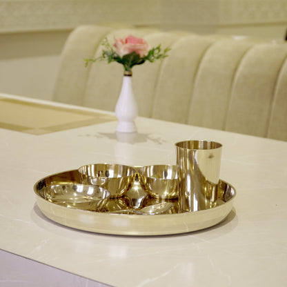 Bronze / Kansa Thali Set Glossy Finish