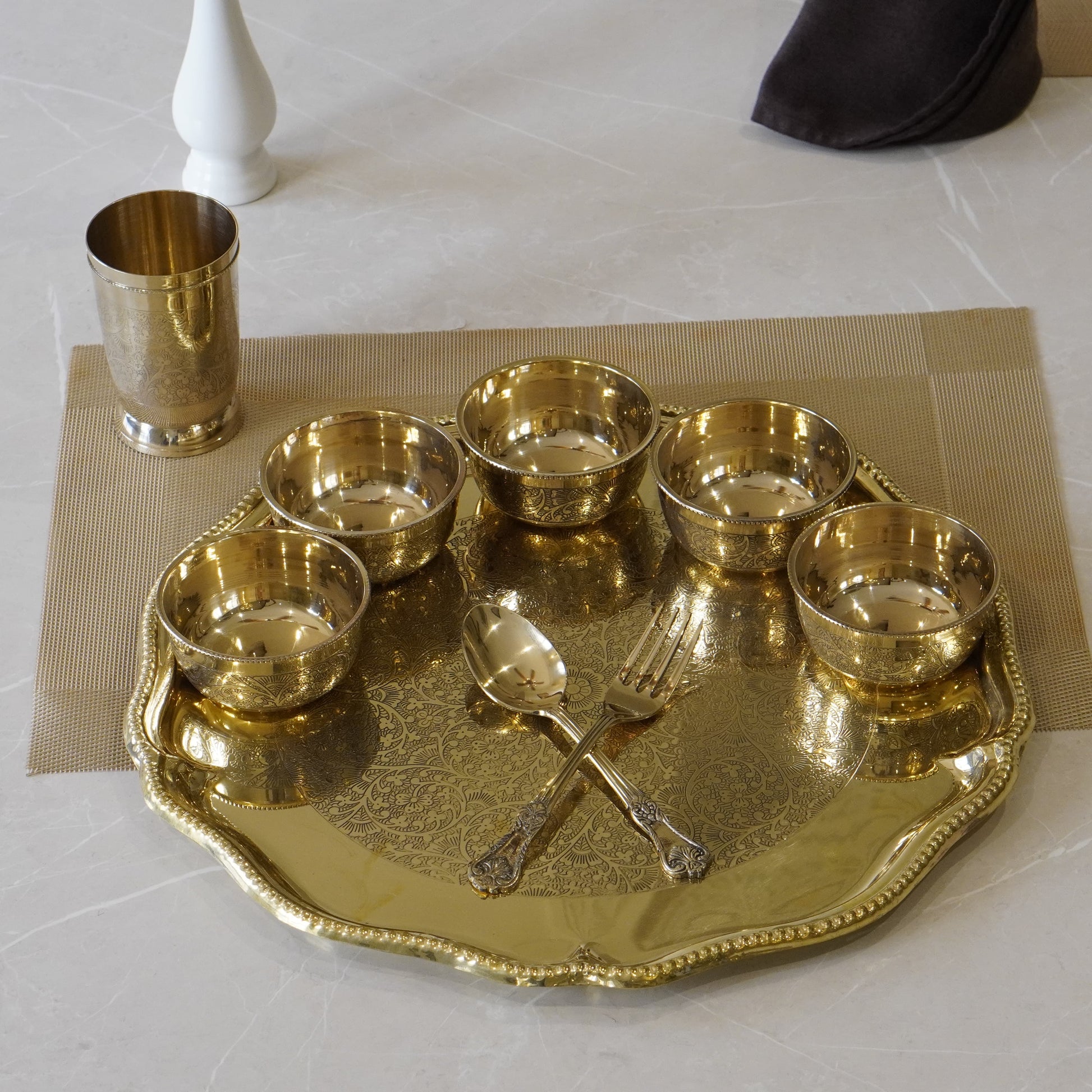 Brass Star Plate Dinner Set