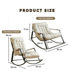 Modern Comfort Rocking Chair with Cushioned Seat