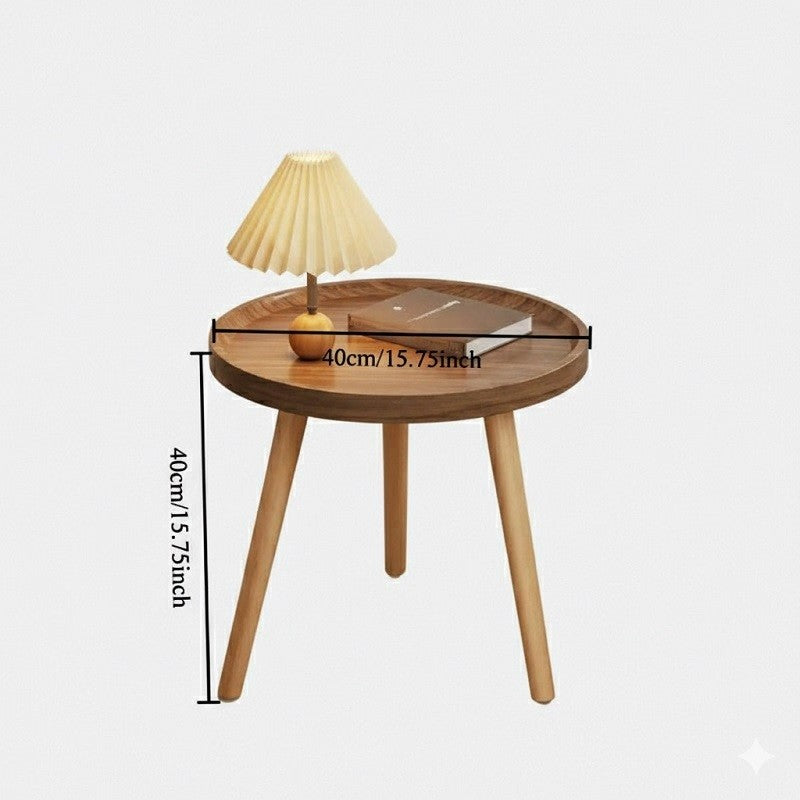 Round Wooden Side Table – Compact, Stylish & Durable