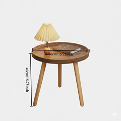 Round Wooden Side Table – Compact, Stylish & Durable