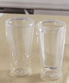 Roxx Bodrum Double Wall Glass Long Tumbler, 320ml, 2-Piece, Clear-1