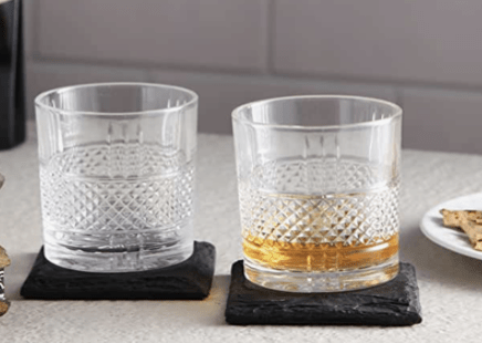 Roxx Daimond Tumbler 325 Ml Capacity, Transparent, Set of 6, Glasses Suitable for Drinks, Whiskey Glasses,Water, Juice, etc, Perfect for Home, Restaurants and Parties