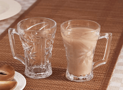 Roxx Serena Glass Mug, 250ml, 4-Piece, Clear-1
