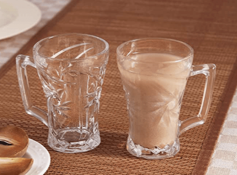 Roxx Serena Glass Mug, 250ml, 4-Piece, Clear