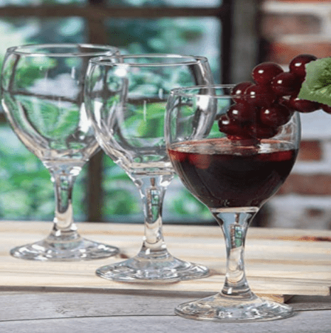 Roxx Glass Tulip Stem Wine Glasses Set of 6 Pieces 300ml