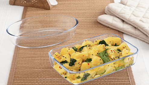 Roxx2 Pc Cookware set Square Dish = 700ml and Oval Dish = 1000ml,Set of 2-1