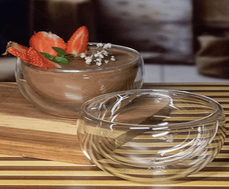 Roxx Double Wall Glass Bowl Set of 2 Pieces 300ml