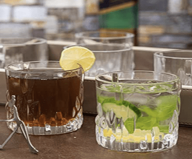 Roxx Glass Volvic Tumbler Set (Set of 12 pcs), Clear-1