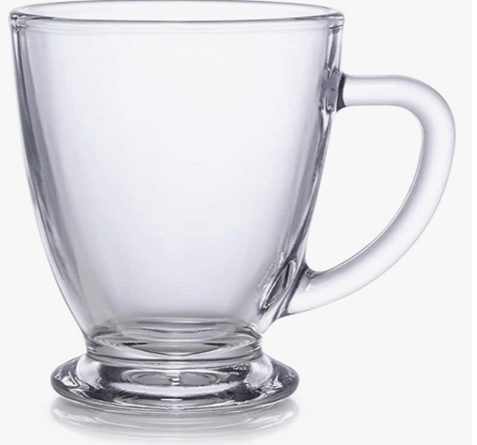 Roxx Antalya Mug 230 ml Capacity, Transparent, Set of 6, Glasses Suitable for Drinks, Water, Juice, etc, Perfect for Home, Restaurants and Parties