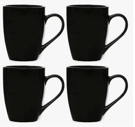 Roxx Black Beauty Mug, 350ml, Set of 4