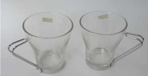 Roxx Chroma Glass Coffee Tea Mug Set of Two 260 ml