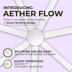 RR Signature Aether Flow High Air Ceiling Fan with 7 Blades, Low Noise, 40% More Motor (Alice, Free Installation)-3