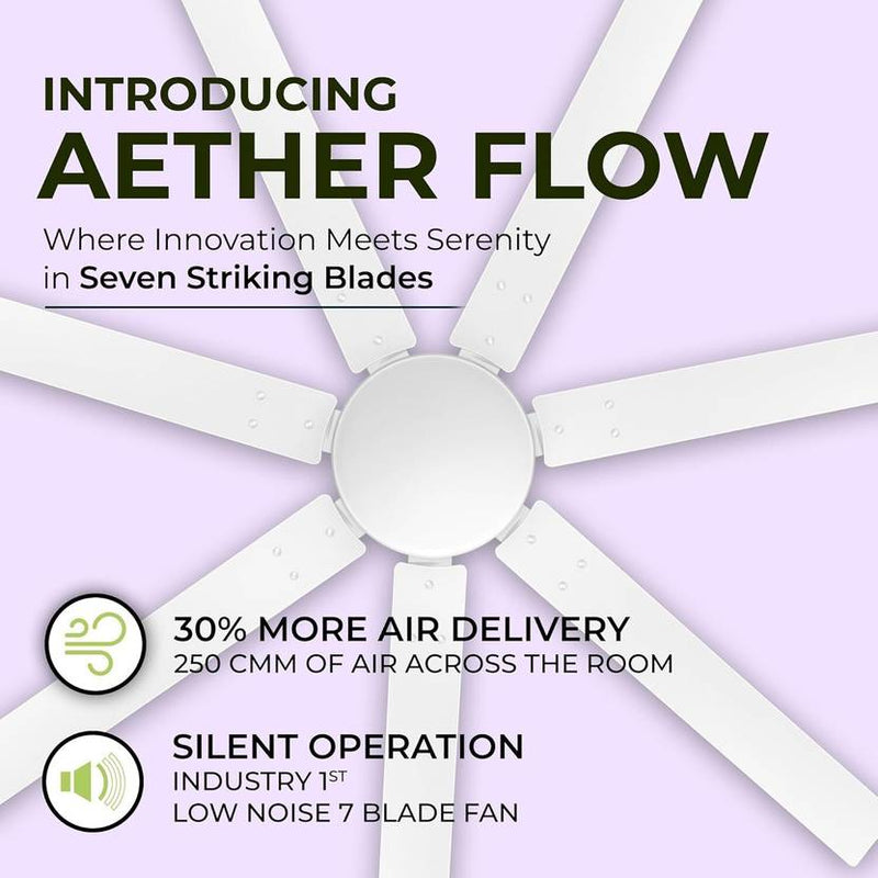 RR Signature Aether Flow High Air Ceiling Fan with 7 Blades, Low Noise, 40% More Motor (Alice, Free Installation)-3