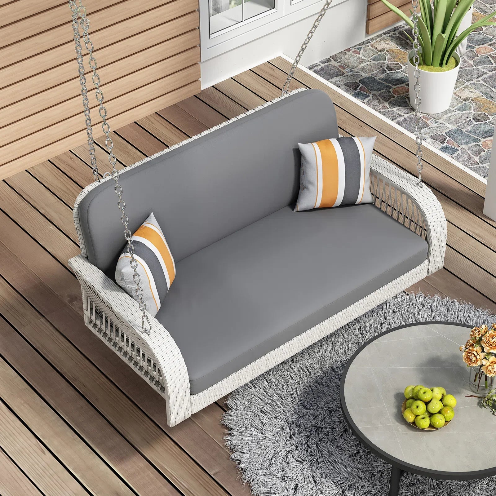 Nesta Double Seater Hanging Swing Without Stand For Balcony, Garden Swing
